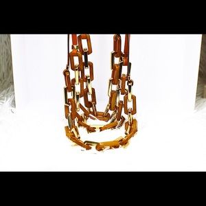 BCBG MaxAzria Wood Chain Necklace